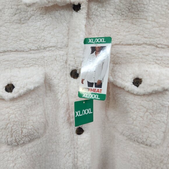 NWT 32 Degrees Heat Sherpa “Shacket” Tan/Cream – XL/XXL - Picture 9 of 14